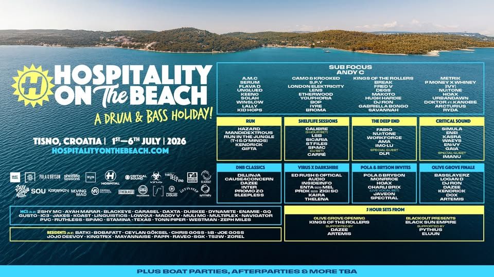Hospitality On The Beach 2026 - A DNB Holiday event cover