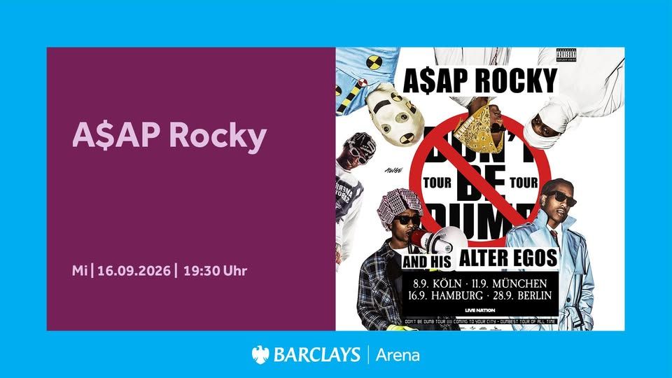 A$AP ROCKY - Don’t Be Dumb World Tour event cover