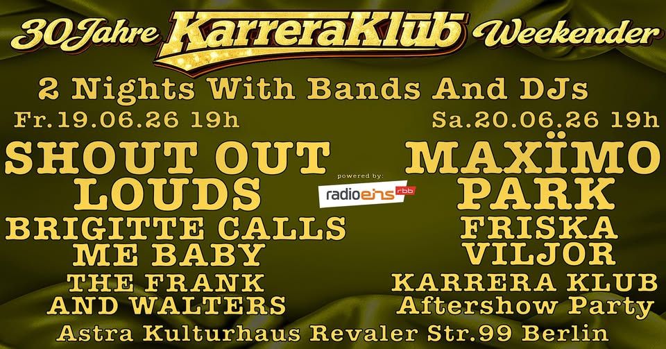 30 Jahre Karrera Klub Weekender - 2 Nights with Bands and DJs event cover