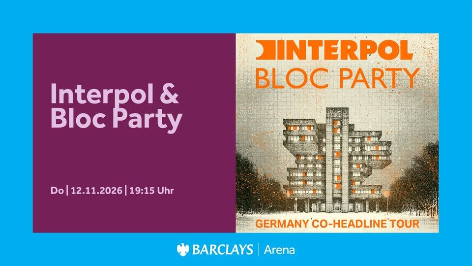 Interpol & Bloc Party event cover