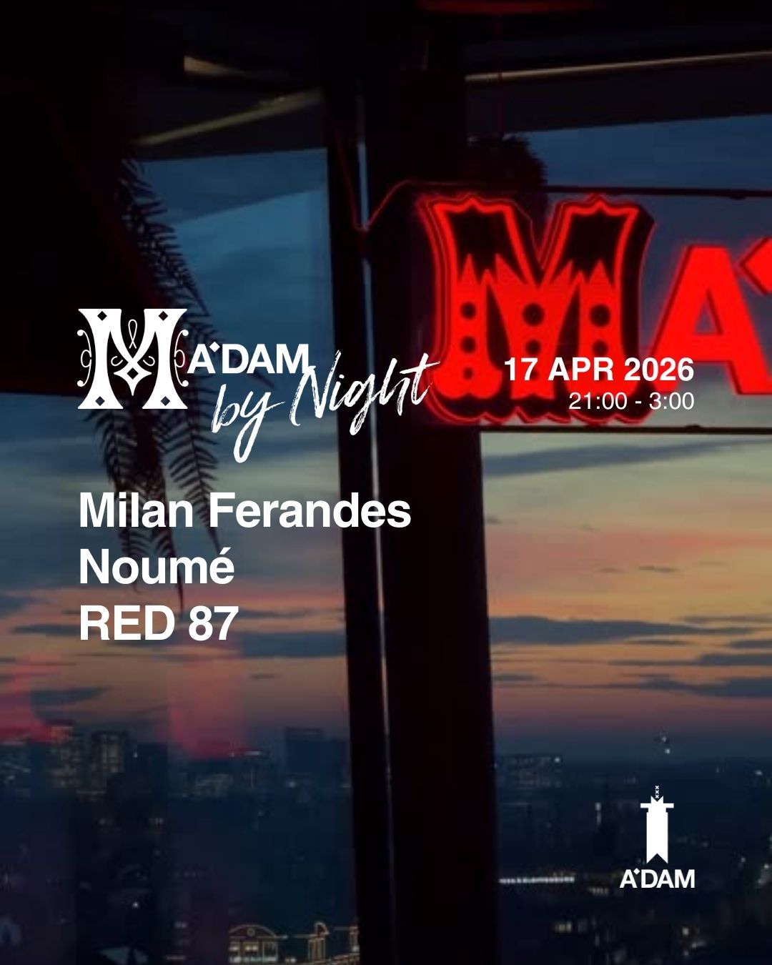 Madam by Night invites: RED 87, Noumé, Milan Fernandes event cover