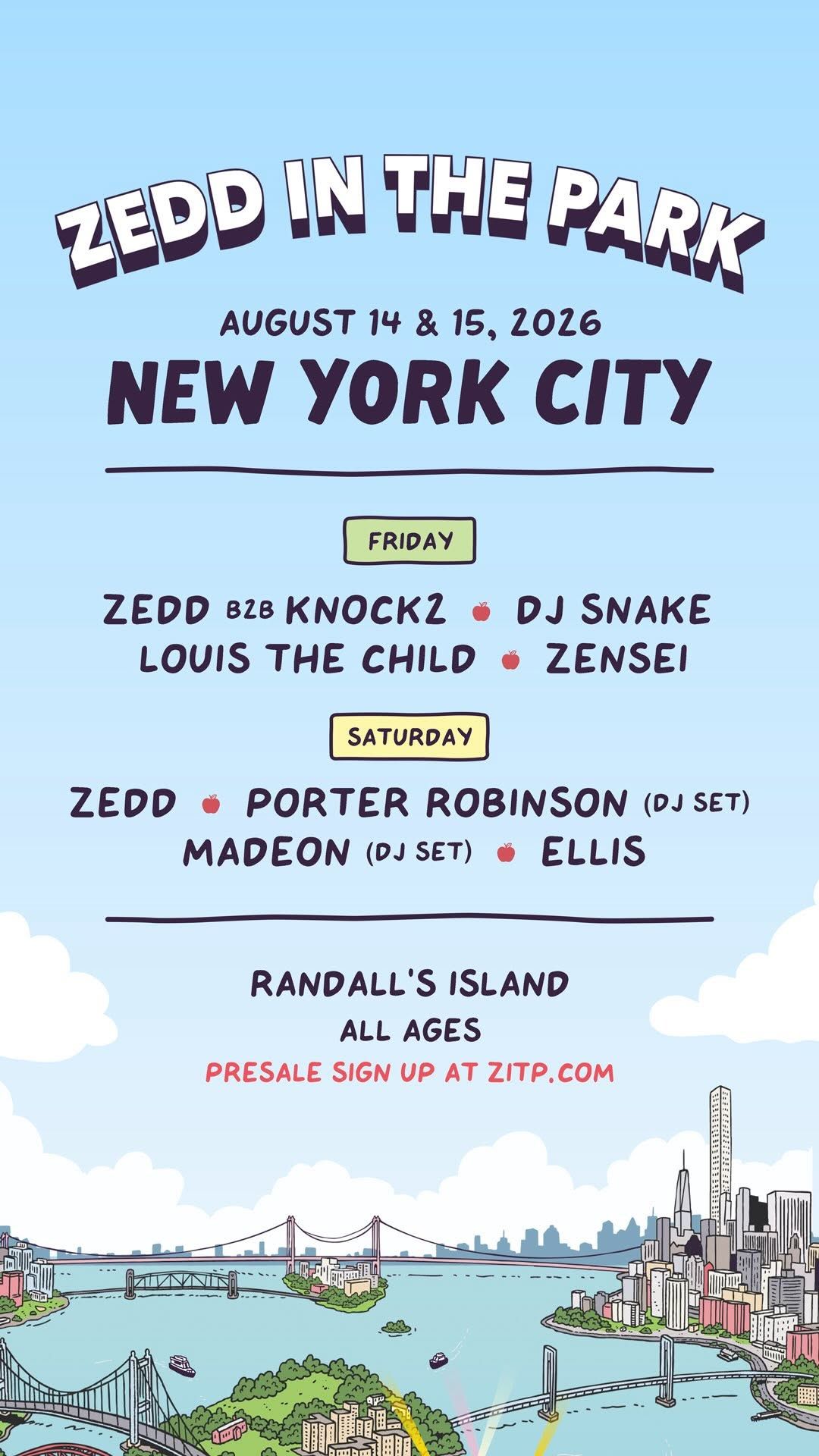 Zedd in The Park NYC event cover