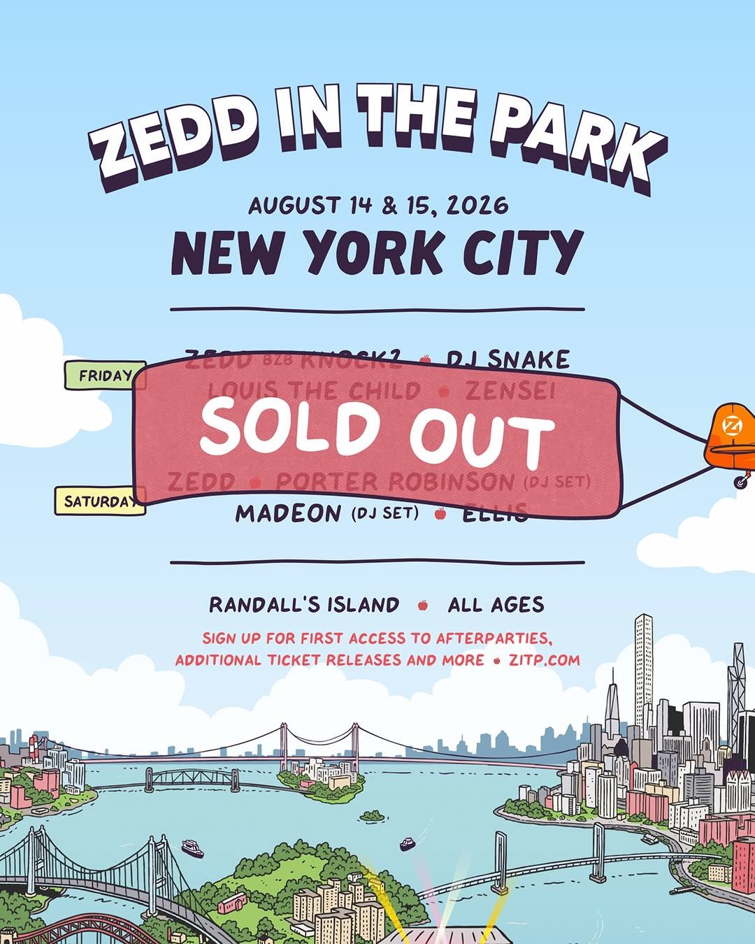 ZEDD IN THE PARK event cover