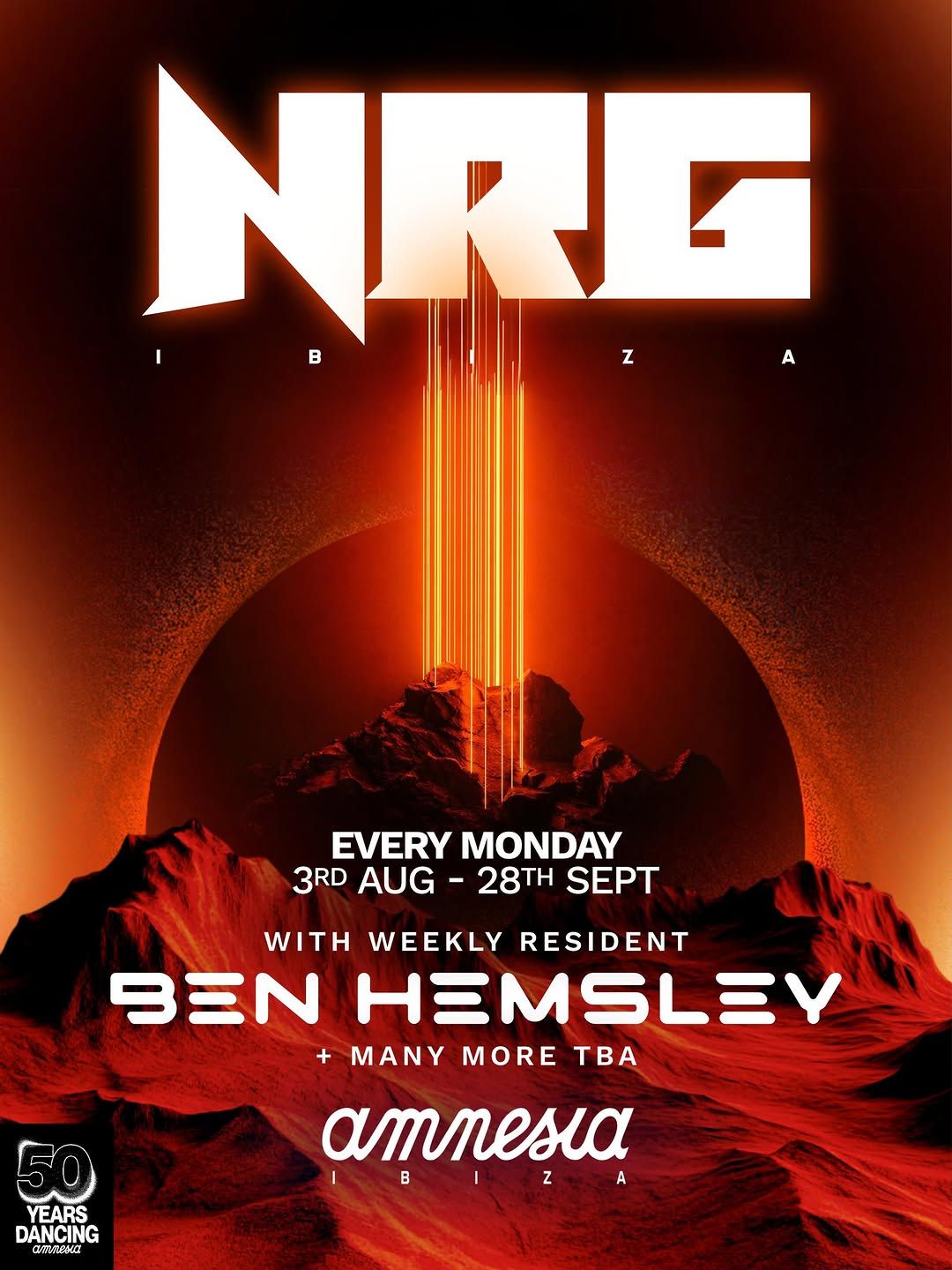 NRG Ibiza - Ben Hemsley Residency event cover