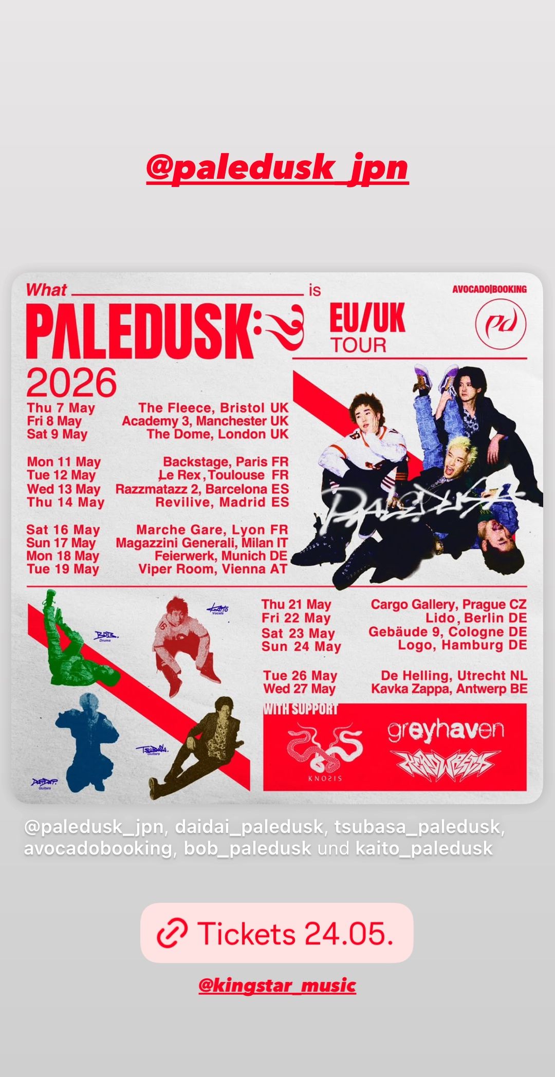 Paledusk EU/UK Tour 2026 event cover