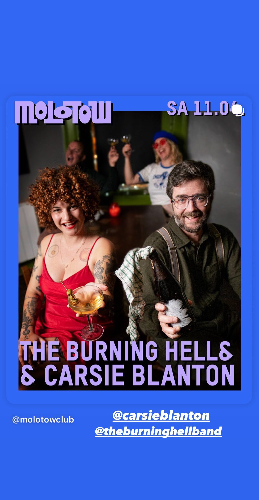 The Burning Hell & Carsie Blanton event cover