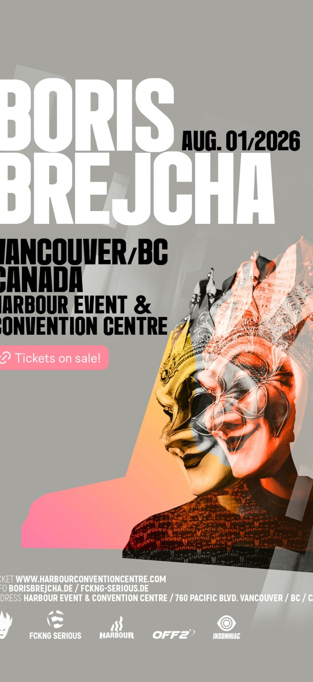 Boris Brejcha @ Harbour Convention Centre event cover
