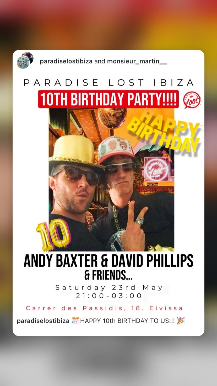 Paradise Lost Ibiza 10th Birthday Party event cover
