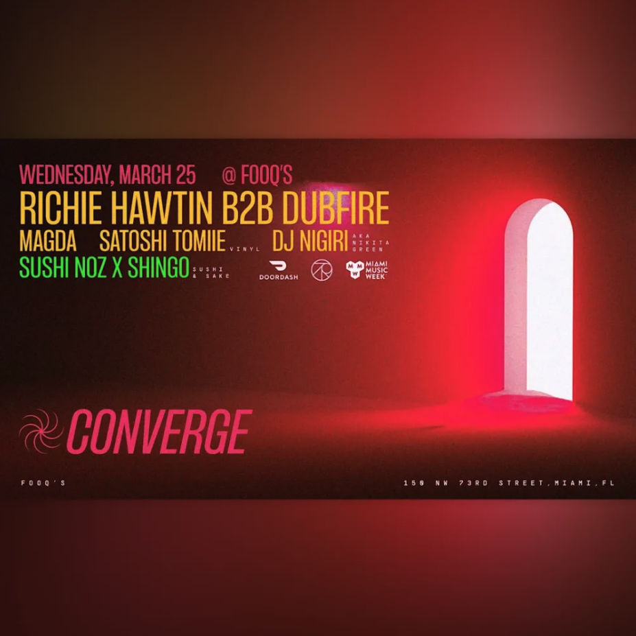 Converge: Richie Hawtin B2b Dubfire event cover