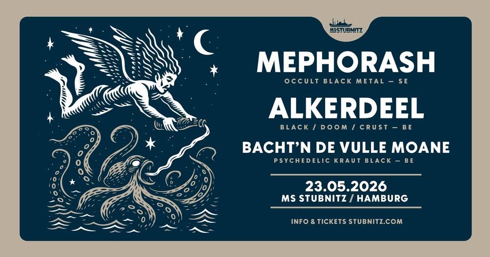 Alkerdeel (be), Mephorash (se), Bacht'n de Vulle Moane (be) event cover