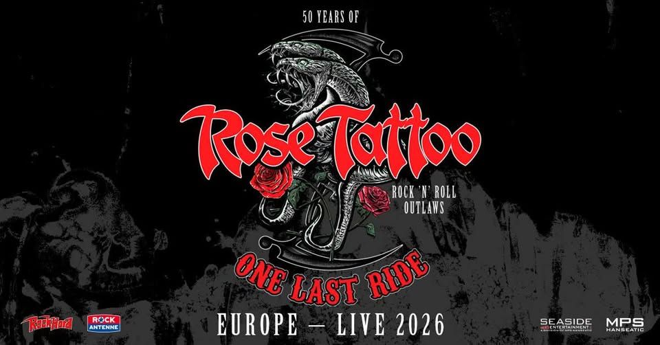 ROSE TATTOO'S "Rock'N'Roll Outlaws - One Last Ride" | Hamburg event cover