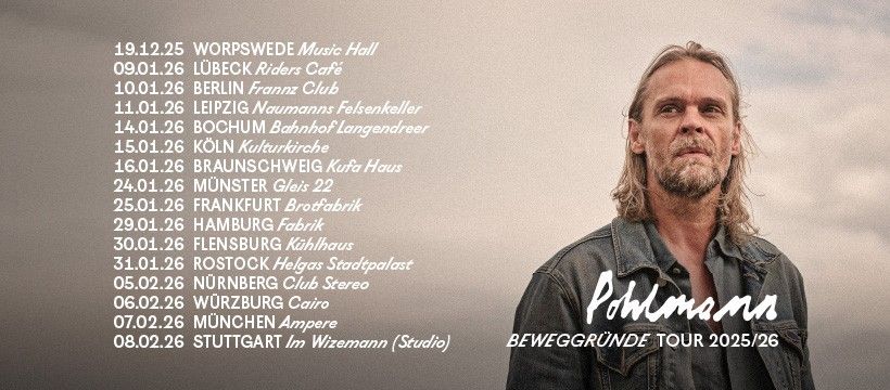 POHLMANN • Beweggründe Tour • 20.11.26 Hamburg (verschoben vom 29.01.2026) event cover